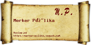 Merker Pólika névjegykártya
